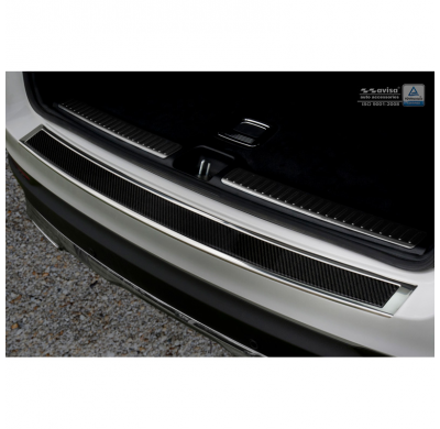 Protector Paragolpes Trasero Acero Inox 'Deluxe' Mercedes Glc 2015- Chrome/Black Carbon